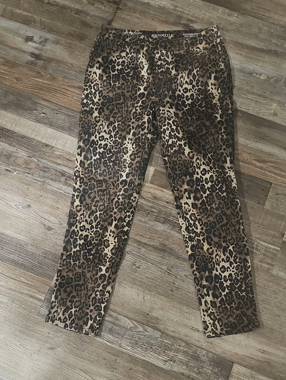 Leopard Print Women's Jeans - Brown Animal Print